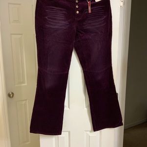 LOW RISE BOOT CUT STRETCH-CORDUROY PANT.